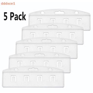 [dddxce1] Pa Of 5 Horizontal Half Card Badge Holder For Swipe ID Cards Frosted Rigid Polycarbonate P
