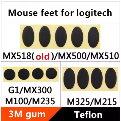 2 sets/pack TPFE mouse skates mouse feet for G1 MX300 M100 M235 MX518 MX500 MX510 M325 M215 mouse st