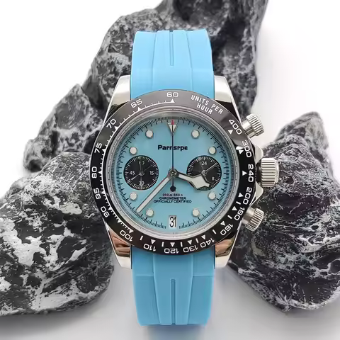 New Chronograph VK64 Quartz Watch 39.5mm 316L Stainless Steel 50M Waterproof Luminous Men Sports Bus