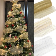 Roll of 9 meter ribbon, 26cm wide, used to decorate a beautiful Christmas tree to wrap the pine tree