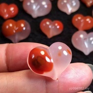 Love Accessories Southern Red Agate 12mm Beads Loose Beads Natural Heart-Shaped Butt Ice Floating Ic