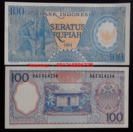 Uang Kuno Seri Pekerja Tangan 100 Rupiah 1964 (Biru)