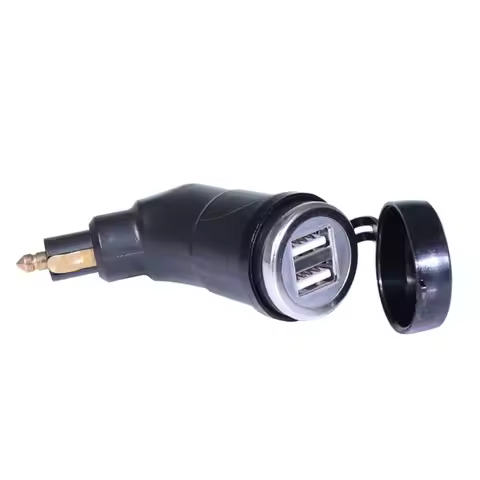 New 3.3A Dual USB Charger DIN Hella Socket Hella DIN Hella DIN Motorcycle Socket Phone GPS SatNav fo