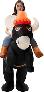 Inflatable Donkey Costumes Adult Blow up Ride-on Fiesta Outfit for Cinco De Mayo Taco Luau Party Hal