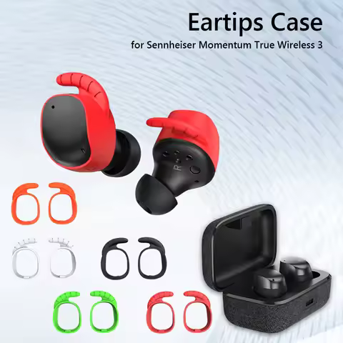 5 Pairs Sport Ear Hooks Earbuds For Sennheiser Momentum True Wireless 3 Bluetooth Earphone Ear Tips 