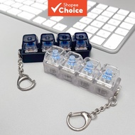 Keyboard Fidget Toys for Adult,Keyboard Fidget Keychain,Fidget Clicker with LED Light