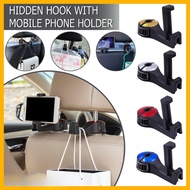 Car headrest hook Hanger Hook seat back hook storage hook phone bracket car clip 2-in-1 car hook