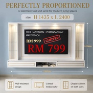[EE LIFE DESIGN]  8 KAKI TV KABINET / 8ft x 5ft Tv Series / 8 FT Tv CABINET [ FREE INSTALLATION ]