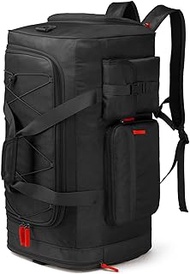 Large Duffle Bag Backpack for Travel, 75L Heavy Duty Gym Duffel Bag with Shoes Compartment for Men &