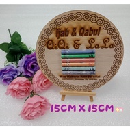 DIY Wooden Plate Bulat/ Plate Kayu Kosong Untuk Mas Kahwin/ Nikah/ Ijab & Qabul/ Hantaran/Birthday/Q
