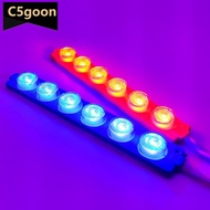C5GOON 2in1 6Led 12Led Motorcycle Headlight Bulbs Lamp Red Blue Flashing Motorbike Bright Warning La