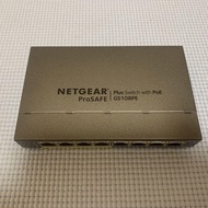 8-port NetGear network splitter - Managed Router 8-Port with 4x POE 53W (GS108PE)