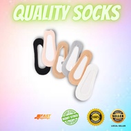 Boat Anti Slip Invisible Sock Stokin NIpis Breathable Socks Cotton Lace Ankle Stokin Wanita Black So
