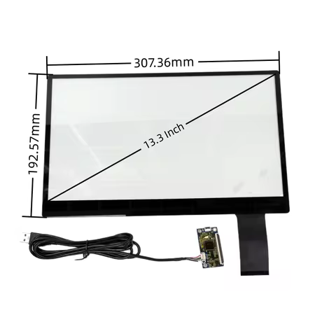 13.3 Inch Capacitive Touch Screen Sensor Digitizer Glass panel Free Drive WIN7 8 10 Android LINUX Un