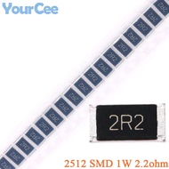50pcs/10pcs 2.2ohm 2512 SMD Resistor 2.2 ohm 2.2R 2R2 1W 5% Chip Resistance Kit