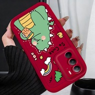 HIJAU Casing hp for Realme C75 4G C75 5G C71 4G 14X 5G C73 5G Case Dinosaur green cartoon Silicone C