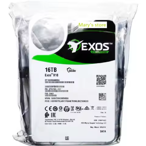 NEW ST16000NM000J Exos X18 16TB SATA 6Gbs Enterprise Internal Hard Drive
