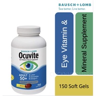 150 Softgel Ocuvite Bosch and Lomb Eye Vitamin &amp; Mineral Supplement Adults 50+ from USA 100%