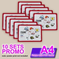 10sets A4 Plastic Frame with A4 PVC