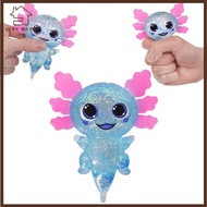 YELGIRL Squishy Stress Glitter, Glitter Cute Shape Axolotl Squishy Toys,  Soothing Texture Sugar Fil