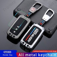 Luminous Zinc Alloy Smart Car Key Case Cover Bag for Honda Civic Accord Jazz CRV BRV Odyssey Freed Mobilio Shuttle Remote Fob Holder Shell Keychain Protection Car Styling