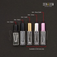 DIY Perfume Decant Kit 5ml / 9ml Clear Square Perfume Spray Bottle