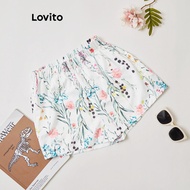 Lovito Boho Shorts Floral Pattern Shorts for Women L95EDST354