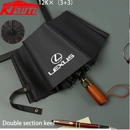 【 Advanced Luxury 】 Fully-Automatic Rain Umbrella With Lexus Logo 4S Store UV Windproof Sunshade Fol
