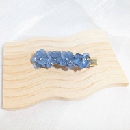 | 訂製 |牛仔藍永生繡球花髮夾