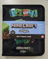 Smiggle ออสเตรเลีย Minecraft ชุดเครื่องเขียนวาดภาพกระเป๋าเครื่องเขียนถุงใส่ปากกาของขวัญเปิดเทอม