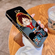 For Samsung Galaxy J7Prime J4 J6 Plus 2018 J7Pro Luxury Plating TPU Softcase Cartoon OnePiece Luffy Back Cover Shockproof Phone Casing