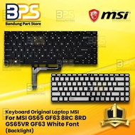 Original Laptop Keyboard MSI GS65 GF63 GS65VR White Font Backlight