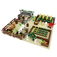 Moc Animal Farm Building Blocks ChickenRooster House Chicken Coop Egg City Chick Fitting Insert  Toy