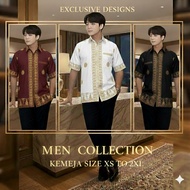 KAMEJA LELAKI XS-2XL | SONGKET TENUN | BAJU LELAKI |SONGKET TENUN COTTON| BUNGA TABUR baju raya 2026