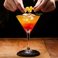 Trendy INS style crystal martini cocktail glasses, triangle glasses, wine glasses, goblet glasses, c