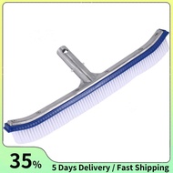 18 Inch Outdoor Pool Wall Brush Swimming Pool Cleaning Tool Aluminum Handle for Pond Spa  Pools Alga