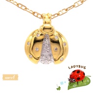 Happy Jewelry Ladybug Pendant Real Diamond Genuine Gold Case 37.5% (9K) PD127 [Only Pendant]