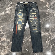 FDMTL Red Line Destroyed Style Loose Fit 15oz Thick Material Washed Jeans Wide Leg Pants Fashion Urb