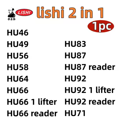 lishi 2 in 1 tool HU46 HU49 HU56 HU58 HU64 HU66 HU83 HU87 HU92
