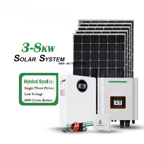 5kw 10kw Solar Energy System Lithium Ion Solar Battery Hybrid Inverter 580w Solar Panel Kit Home Ene