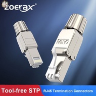 IP RJ45 Cat8 Cat7 Cat6A Connectors Metal Tool-Free Reusable Ethernet Termination Internet Plugs,Fast