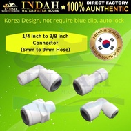 Water Filter Fitting Connector -  1/4" to 3/8" Connector / 1/4" Male Thread to 3/8"  Quick Connector