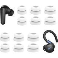 A-Focus Double Flange Ear Tips untuk Soundcore P40i P30i P20i Penggantian Silikon Lembut Mengurangka