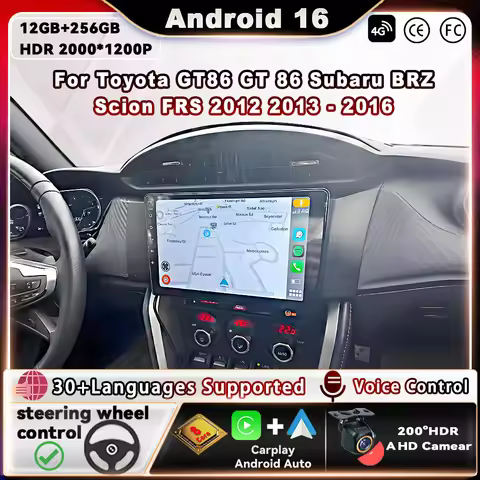 Android 16 For Toyota GT86 GT 86 Subaru BRZ Scion FRS 2012 2013- 2016 Car Radio Multimedia Player Na