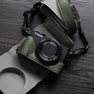 Suitable for Canon g7x3 Camera Case Crossbody g7x2 Retro Lychee Pattern Protective Case powershot v1
