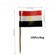 (100Pcs/Set)Egypt Flag Decoration Bar Club Restaurant Decor Toothpick Flag