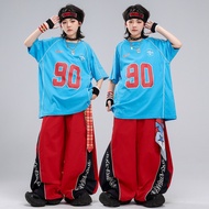 🔥Ready Stock🔥 Kids Hip‑Hop Trendy Outfit / Boys Hip‑Hop Brand Kids Clothing / Loose Number 90 Perfor