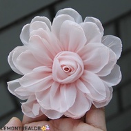 LEMONTREALCB 5pcs Silk Roses Flower Head, Organza  Artificial Roses Flower, Elegant 10.5CM High Qual
