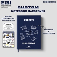 notebook custom hardcover eibibook ukuran a6 a5 dan a4 - a5 bookpaper garis