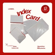 Index Card Sizes (1/2, 1/4, 1/8)